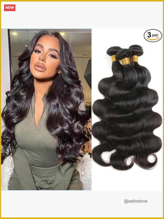 Body Wave Human Hair Bundles 12 14 16 Inch 3 Bundles Brazilian Virgin Weave main image 6